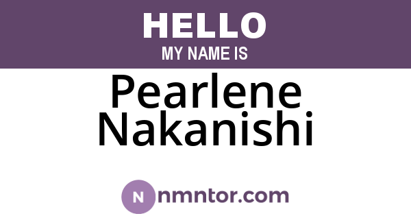 Pearlene Nakanishi