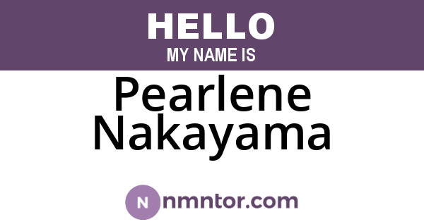 Pearlene Nakayama