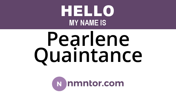 Pearlene Quaintance