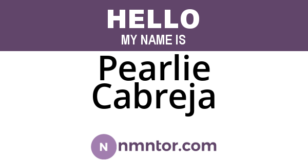 Pearlie Cabreja