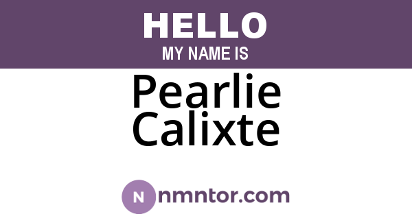 Pearlie Calixte