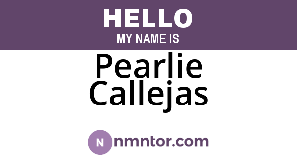 Pearlie Callejas