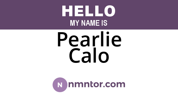 Pearlie Calo