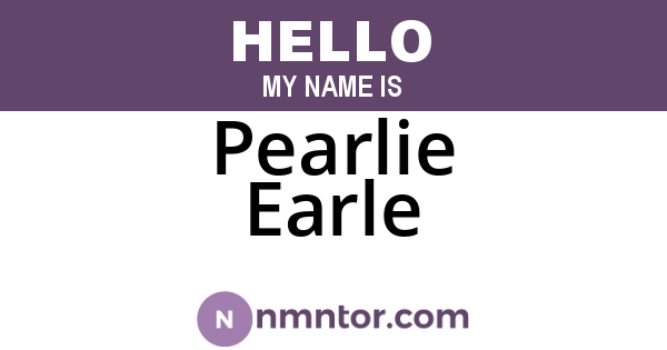 Pearlie Earle