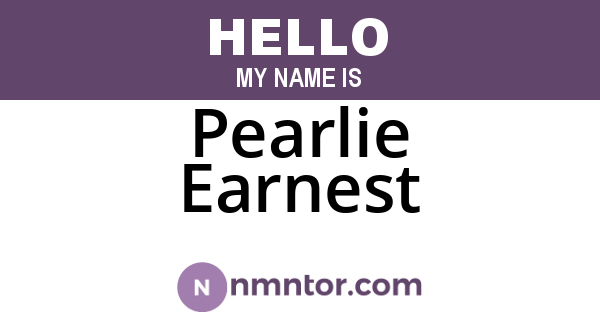 Pearlie Earnest