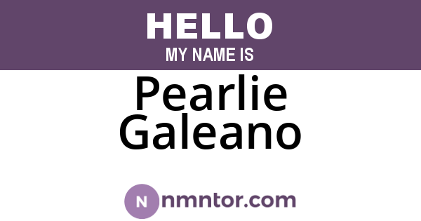Pearlie Galeano