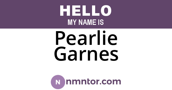 Pearlie Garnes