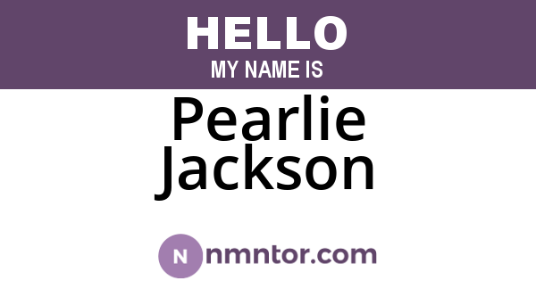 Pearlie Jackson