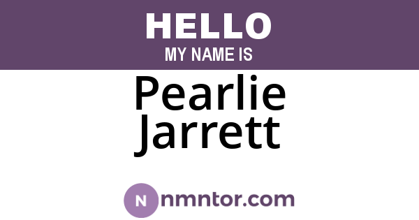 Pearlie Jarrett