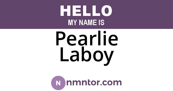 Pearlie Laboy
