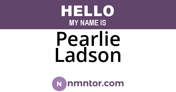 Pearlie Ladson