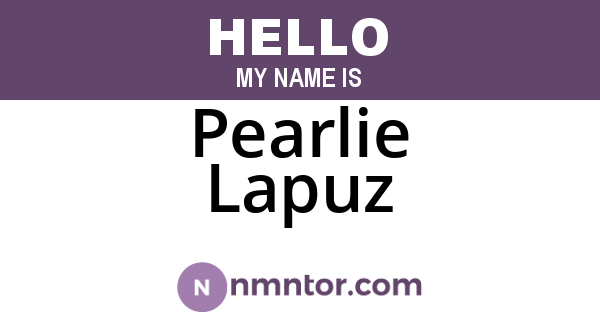 Pearlie Lapuz