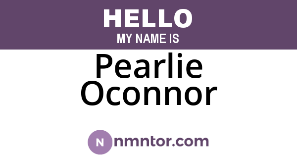 Pearlie Oconnor