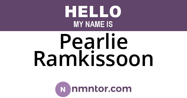 Pearlie Ramkissoon