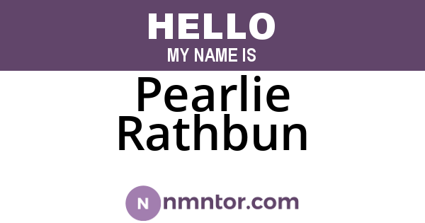 Pearlie Rathbun