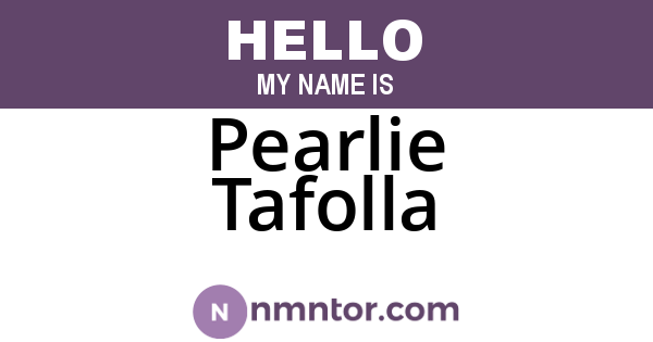 Pearlie Tafolla