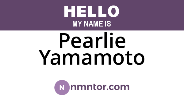 Pearlie Yamamoto