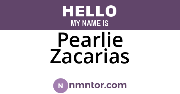 Pearlie Zacarias