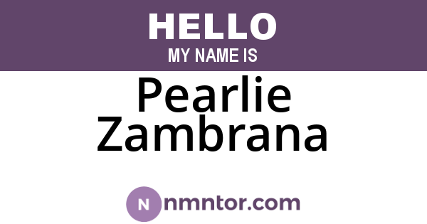 Pearlie Zambrana
