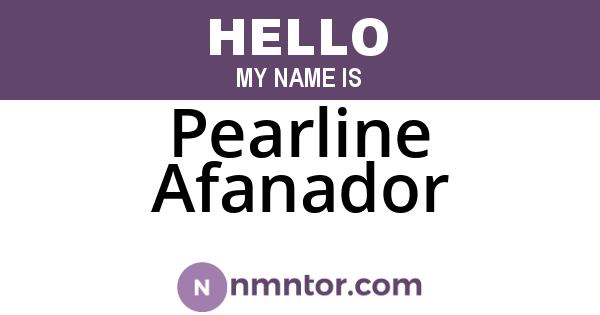 Pearline Afanador