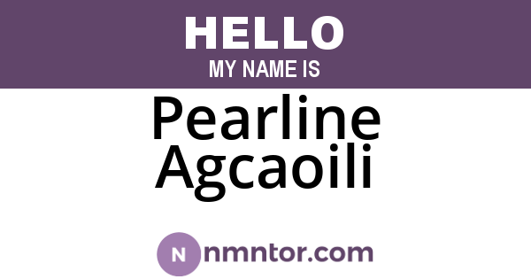 Pearline Agcaoili