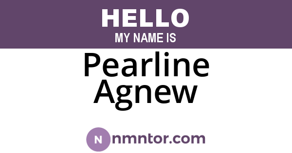 Pearline Agnew