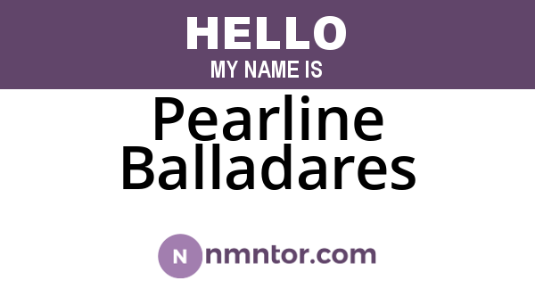 Pearline Balladares