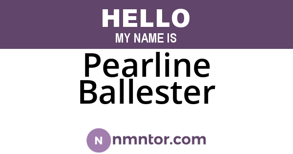 Pearline Ballester