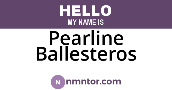 Pearline Ballesteros