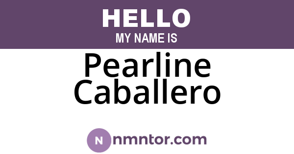 Pearline Caballero