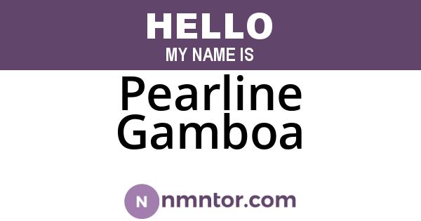 Pearline Gamboa