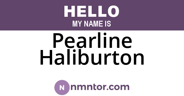 Pearline Haliburton
