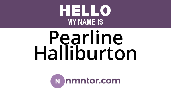 Pearline Halliburton