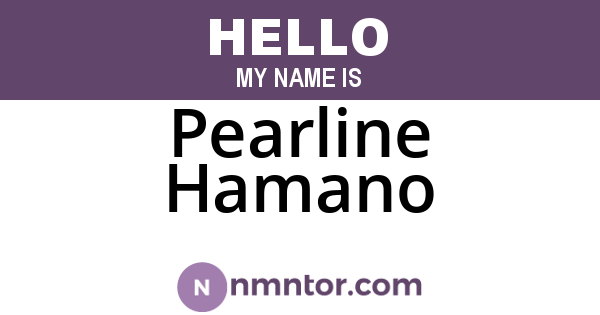 Pearline Hamano