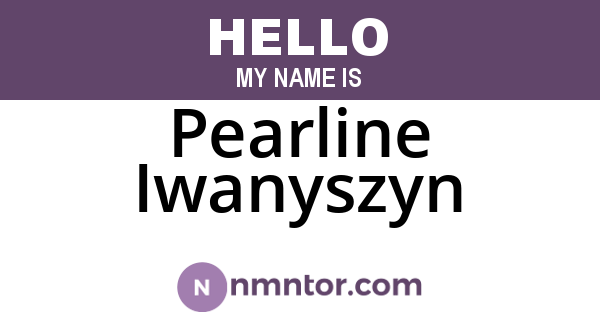 Pearline Iwanyszyn