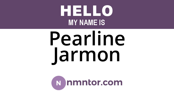 Pearline Jarmon