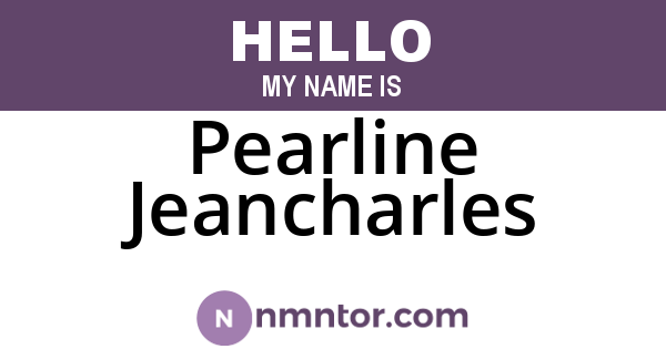 Pearline Jeancharles