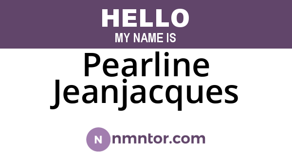 Pearline Jeanjacques