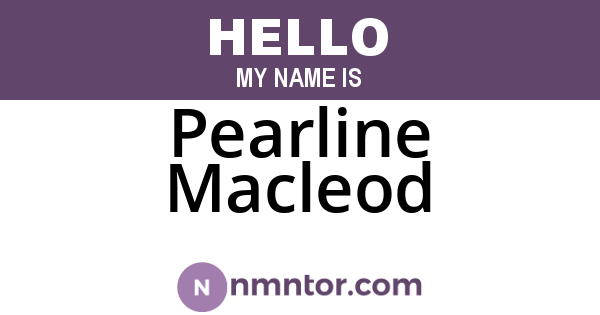 Pearline Macleod