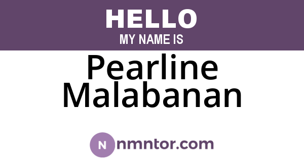 Pearline Malabanan