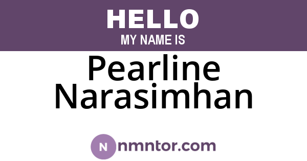 Pearline Narasimhan
