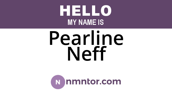 Pearline Neff