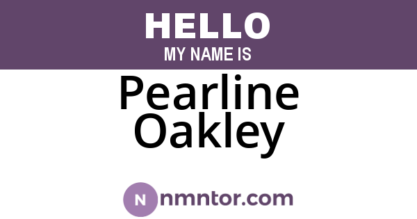 Pearline Oakley