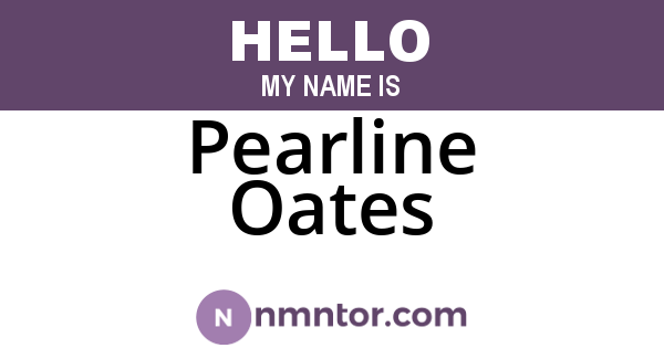 Pearline Oates