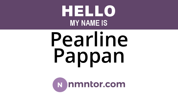 Pearline Pappan