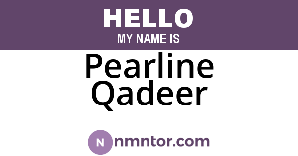 Pearline Qadeer