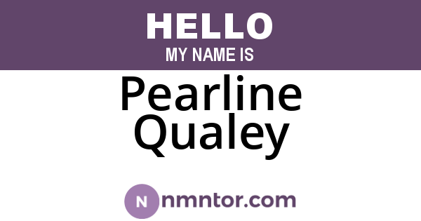 Pearline Qualey