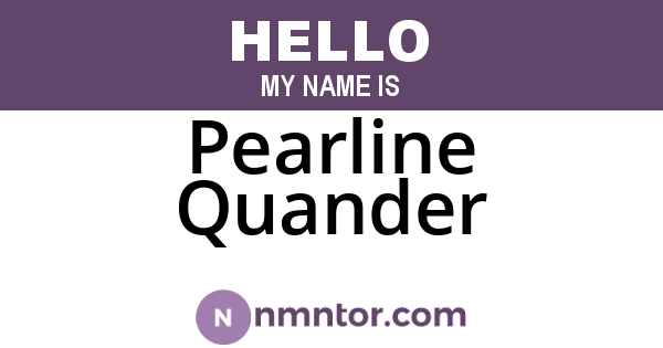 Pearline Quander