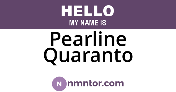 Pearline Quaranto