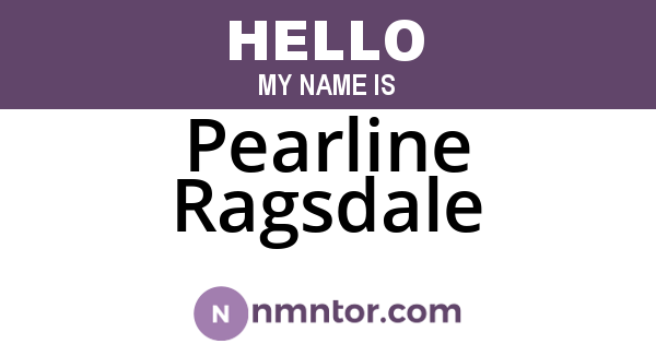 Pearline Ragsdale